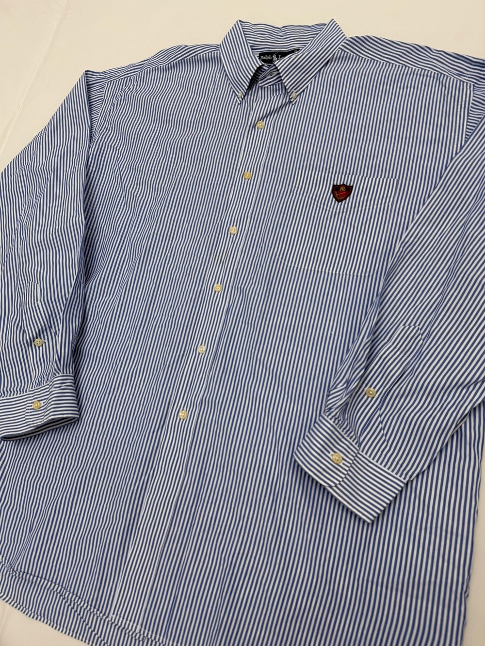 Vintage 90s Ralph Lauren Tilden Striped Button-Down Shirt - Men’s XXL